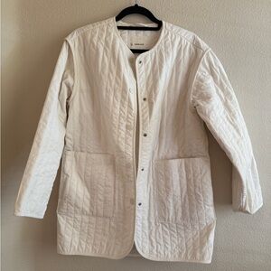 Everlane Women's Quilted Cream Utility Jacket